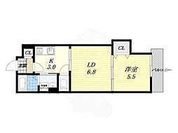 JR関西本線 東部市場前駅 徒歩16分の賃貸アパート 2階2Kの間取り