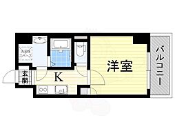 Osaka Metro千日前線 鶴橋駅 徒歩5分の賃貸マンション 8階1Kの間取り