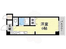 クレメントオクダ ワンルームの間取図画像