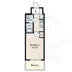 プラ・ディオ新深江 1LDKの間取図画像