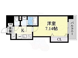 Luxe布施駅前 1Kの間取図画像