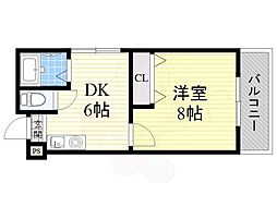 カーサAY 1DKの間取図画像