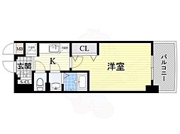 Luxe今里2 1Kの間取図画像
