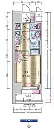 プレサンス谷町九丁目ディセオ 1Kの間取図画像
