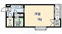 メルヴェーユ 1Kの間取図画像