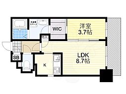 PRESSANCENEOCHODOAURORA 1LDKの間取図画像