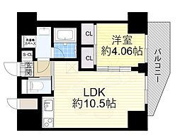 プレジオ永和EURO 1LDKの間取図画像