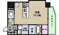 OAK弥栄夕陽ヶ丘 1Kの間取図画像