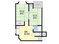 サンシャインMKM大池 2DKの間取図画像