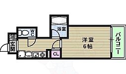 エステムコート大阪城南2 1Kの間取図画像