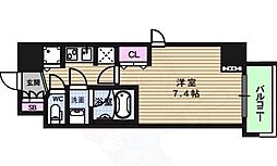 ララプレイス大手通LD 1Kの間取図画像