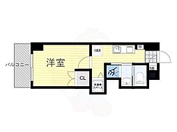 ロイヤルハイツ新深江 1Kの間取図画像