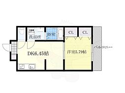 グラン・シャイニー 1DKの間取図画像