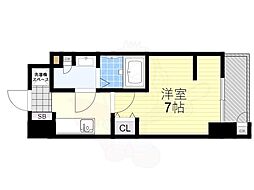 WORLDEYE大阪城EASTADVANCE 1Kの間取図画像