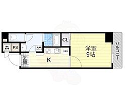 CITYSPIRE上本町 1Kの間取図画像