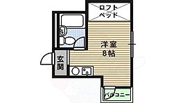 サンコート玉津 ワンルームの間取図画像