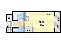 アローズパーク ワンルームの間取図画像