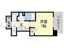セイワパレス玉造駅前 1Kの間取図画像