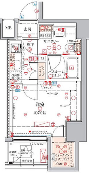 クレヴィスタ練馬桜台III 402｜東京都練馬区豊玉上２丁目(賃貸マンション1K・4階・25.69㎡)の写真 その2