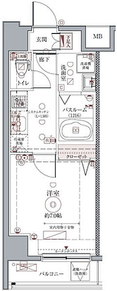 クレヴィスタ板橋本町 704｜東京都板橋区大和町(賃貸マンション1K・7階・25.60㎡)の写真 その2