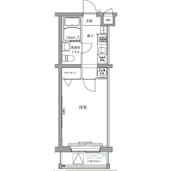 エスパシオ西高島平 406｜東京都板橋区三園２丁目(賃貸マンション1K・4階・25.35㎡)の写真 その2