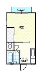 パストラーレM 1Kの間取図画像