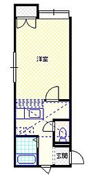ピュアラフィーネ 1Kの間取図画像