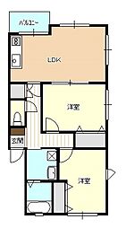 ブリーザ・ハイツNo.4 2LDKの間取図画像