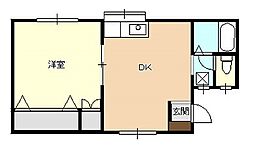 プラザドゥエリーナ 1DKの間取図画像