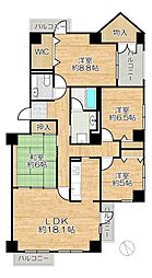 シーアイマンション須磨エクシード 4LDKの間取図画像