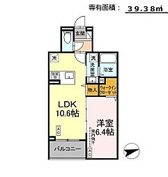 セレスティア祖師谷 1LDKの間取図画像