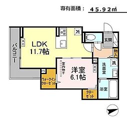 セレスティア祖師谷 1LDKの間取図画像