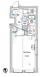 京急本線 梅屋敷駅 徒歩8分の賃貸マンション 3階ワンルームの間取り