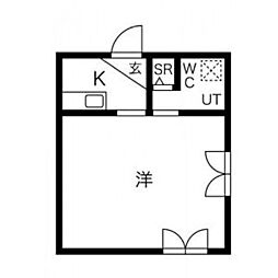 都営浅草線 西馬込駅 徒歩19分の賃貸アパート 1階1Kの間取り