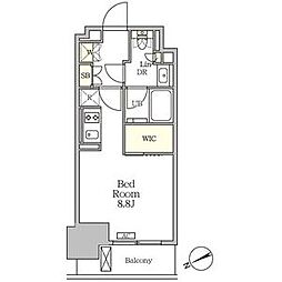 JR京浜東北・根岸線 大森駅 徒歩2分の賃貸マンション 8階ワンルームの間取り