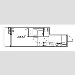 京急本線 六郷土手駅 徒歩5分の賃貸マンション 1階1Kの間取り