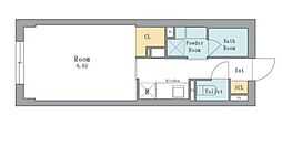 東急田園都市線 駒沢大学駅 徒歩5分の賃貸マンション 3階1Kの間取り