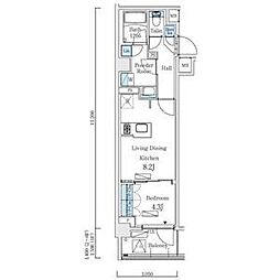 世田谷区北沢1丁目マンション 1LDKの間取図画像