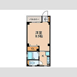 京急空港線 糀谷駅 徒歩3分の賃貸マンション 1階1Kの間取り