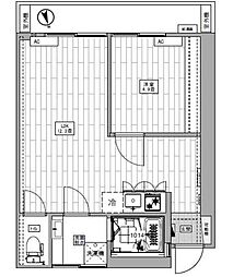 小田急小田原線 下北沢駅 徒歩8分の賃貸マンション 4階1LDKの間取り