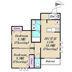 間取図画像 2LDK