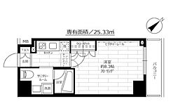 京急空港線 糀谷駅 徒歩5分の賃貸マンション 3階1Kの間取り