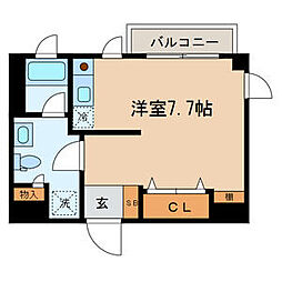 京急本線 梅屋敷駅 徒歩9分の賃貸マンション 3階ワンルームの間取り