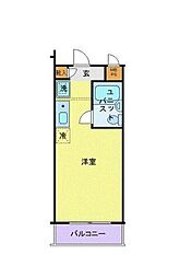 豪徳寺アムフラット ワンルームの間取図画像