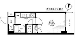 京王線 笹塚駅 徒歩2分の賃貸マンション 6階1Kの間取り