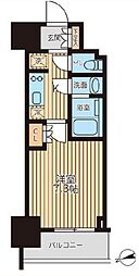 東急池上線 蓮沼駅 徒歩5分の賃貸マンション 12階1Kの間取り