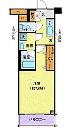 東急田園都市線 駒沢大学駅 徒歩9分の賃貸マンション 2階1Kの間取り