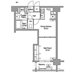 コンフォリア下北沢 1DKの間取図画像