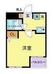 プレール明大前 1Kの間取図画像
