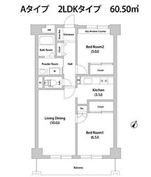 セレッソ幡ケ谷 2LDKの間取図画像